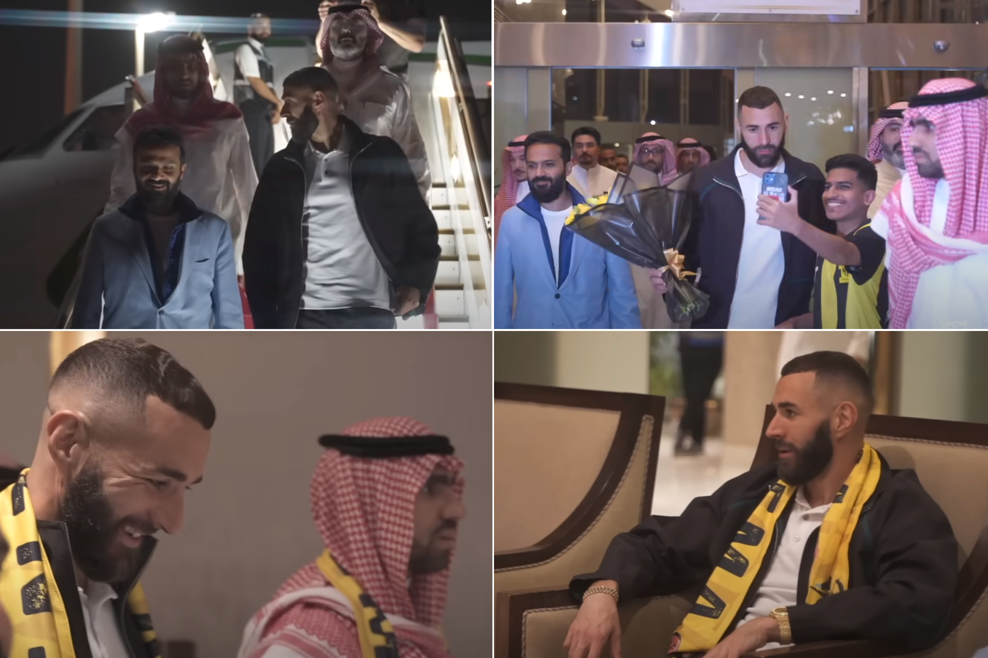 Karim Benzema arrived in Jeddah on Wednesday,