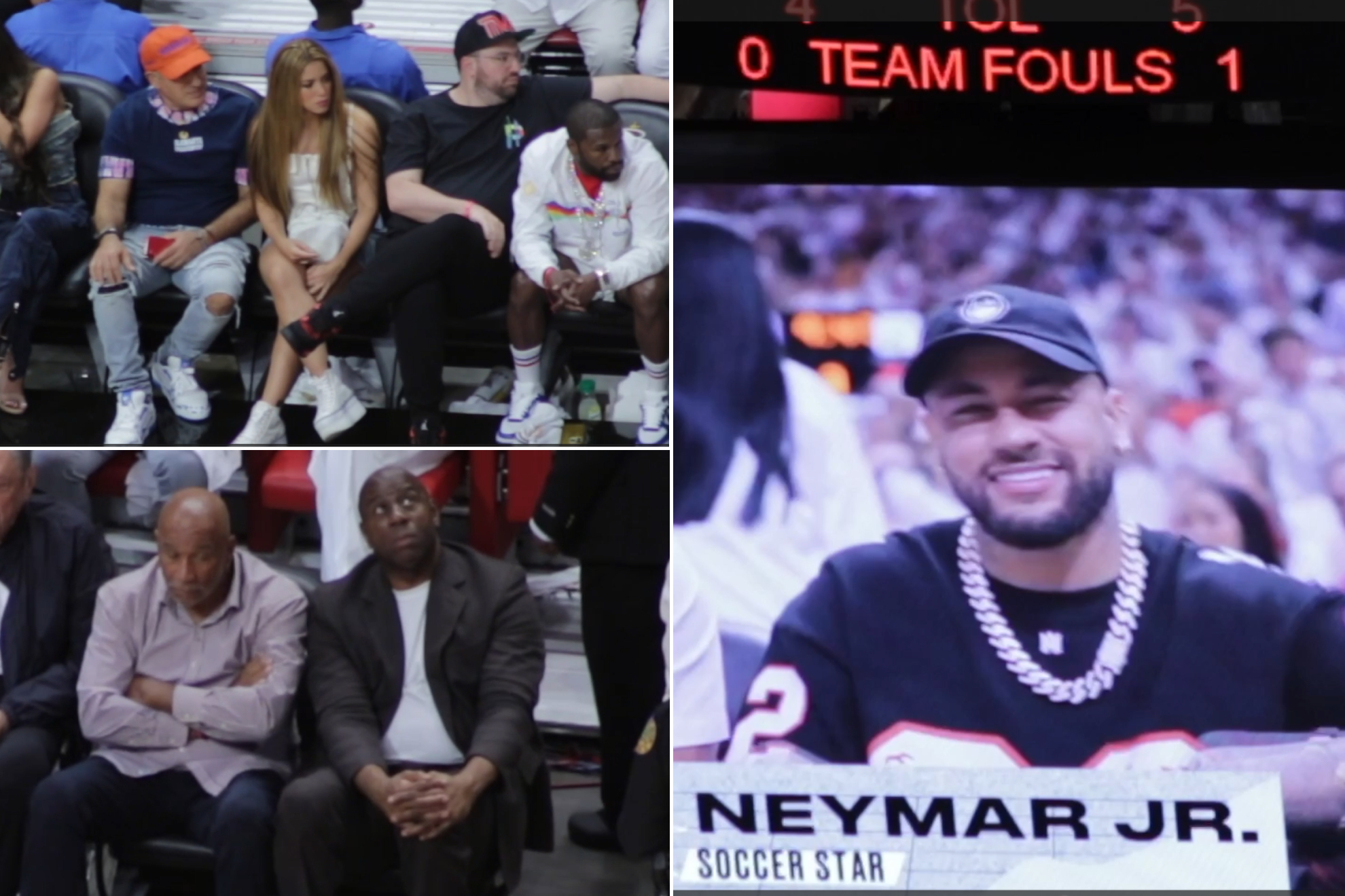 Shakira y Neymar, entre las caras conocidas de las finales de la NBA