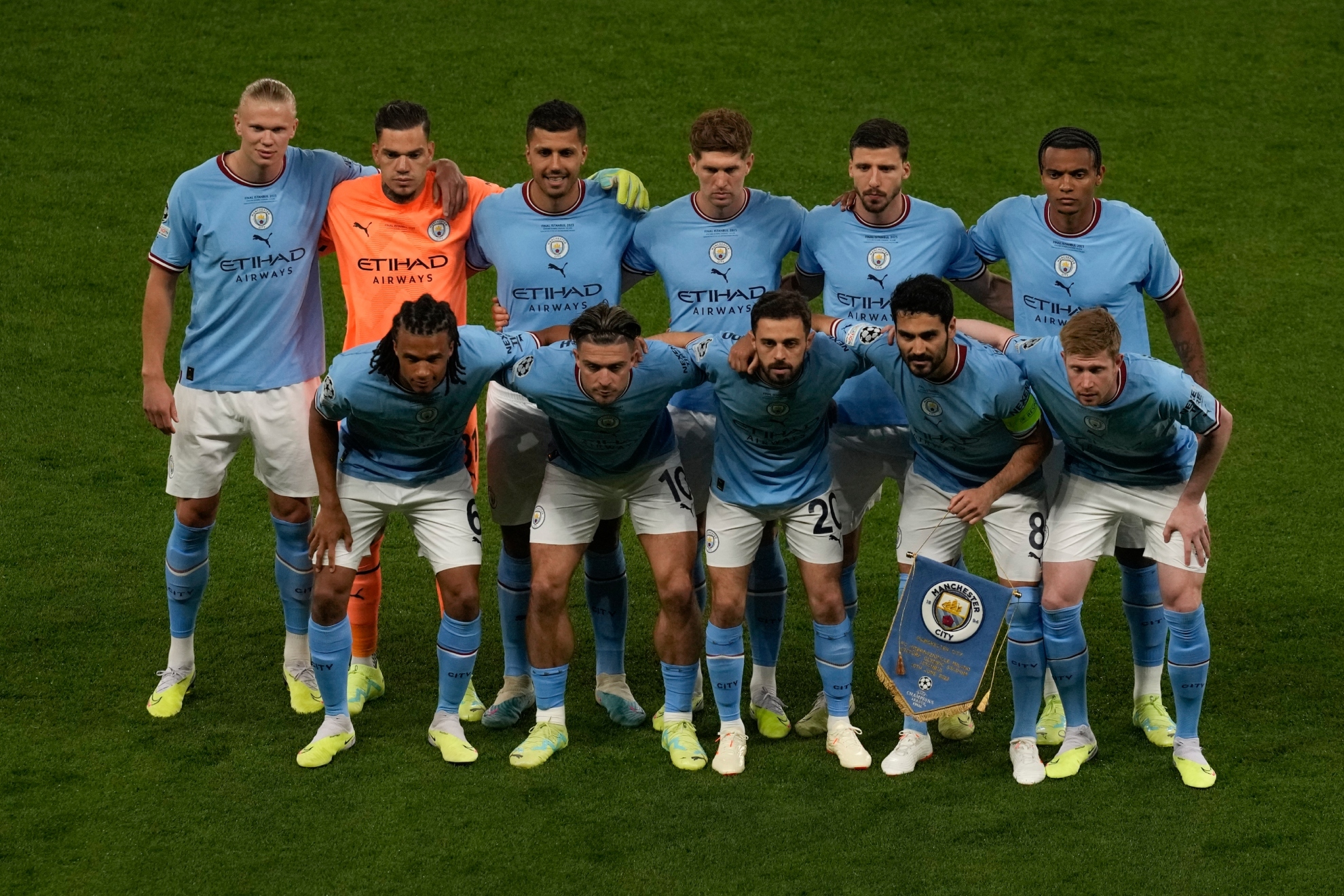 El once del Manchester City en la final de la Champions contra el Inter