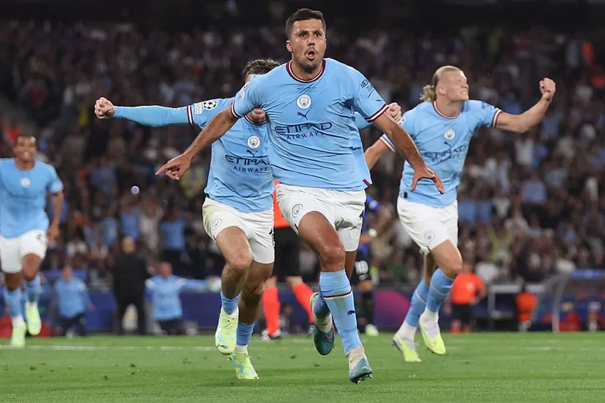 Rodrigo fires Manchester City to Champions League glory and a historic treble