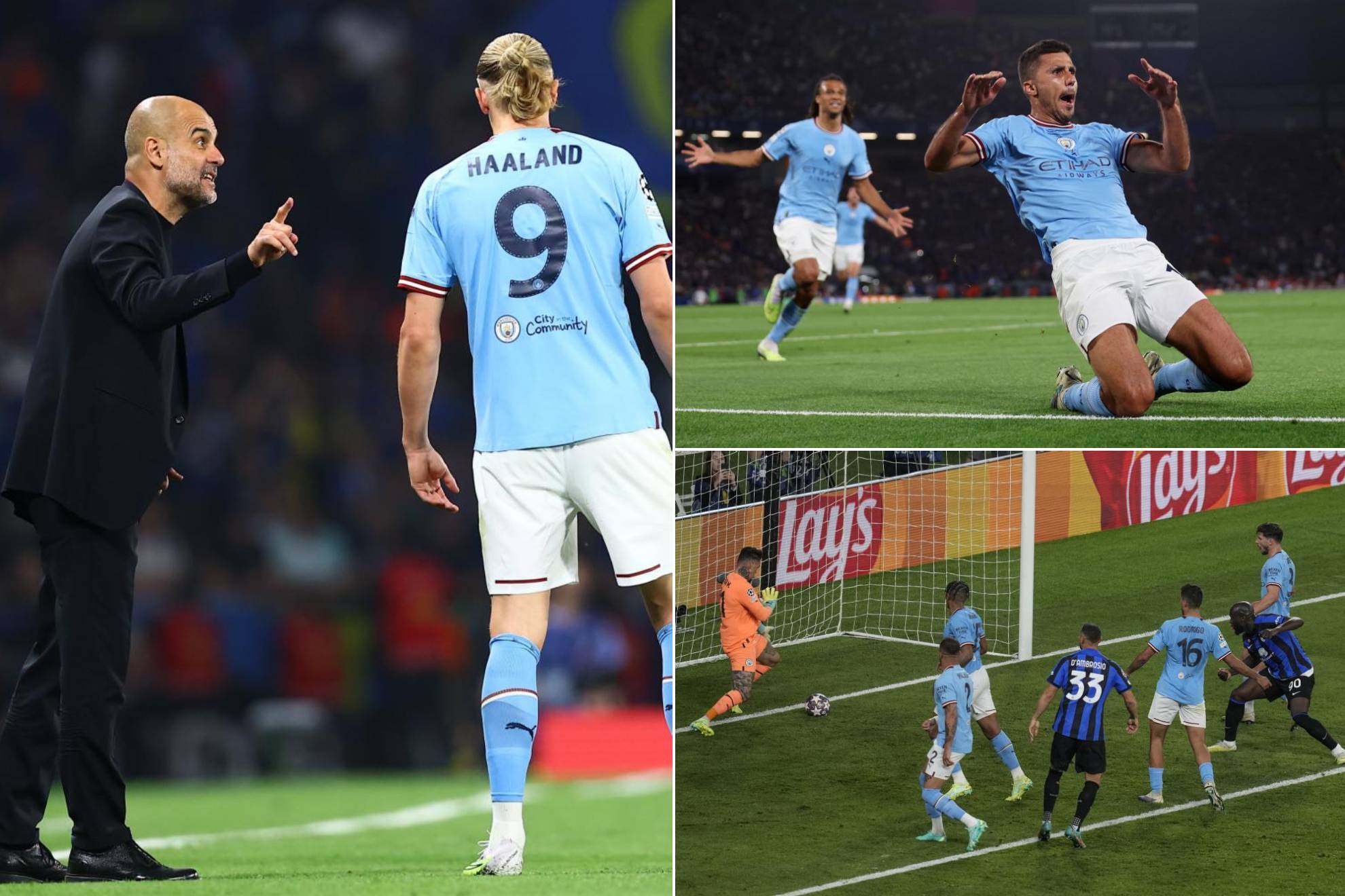 Las claves del Manchester City-Inter: Guardiola 'aprende' a ganar jugando mal, el recuerdo de los aspersores y la lección del fútbol