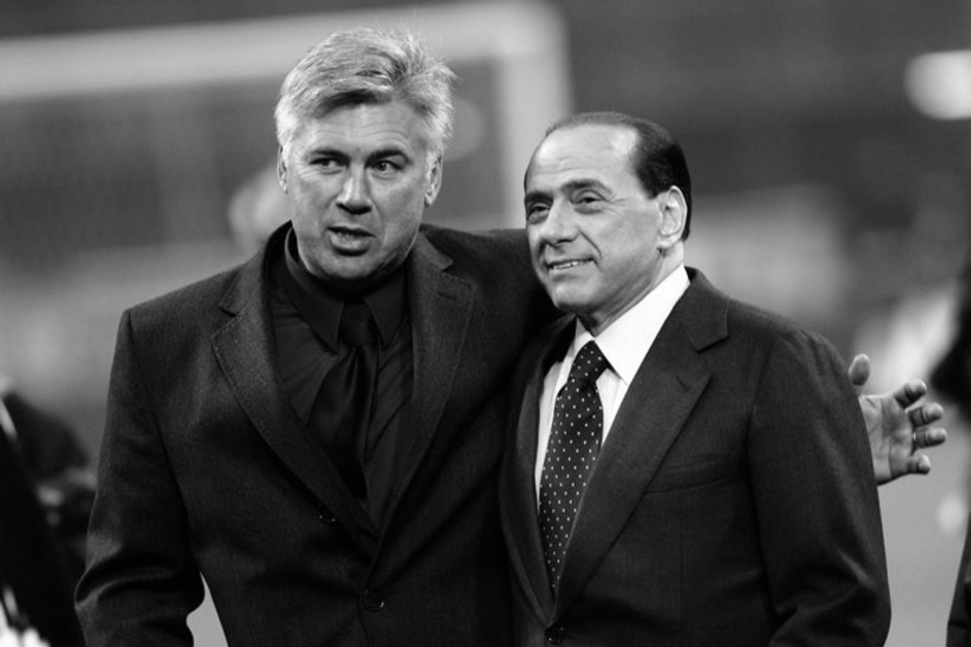 Ancelotti y Berlusconi en la etapa de Carlo como entrenador del Milan.