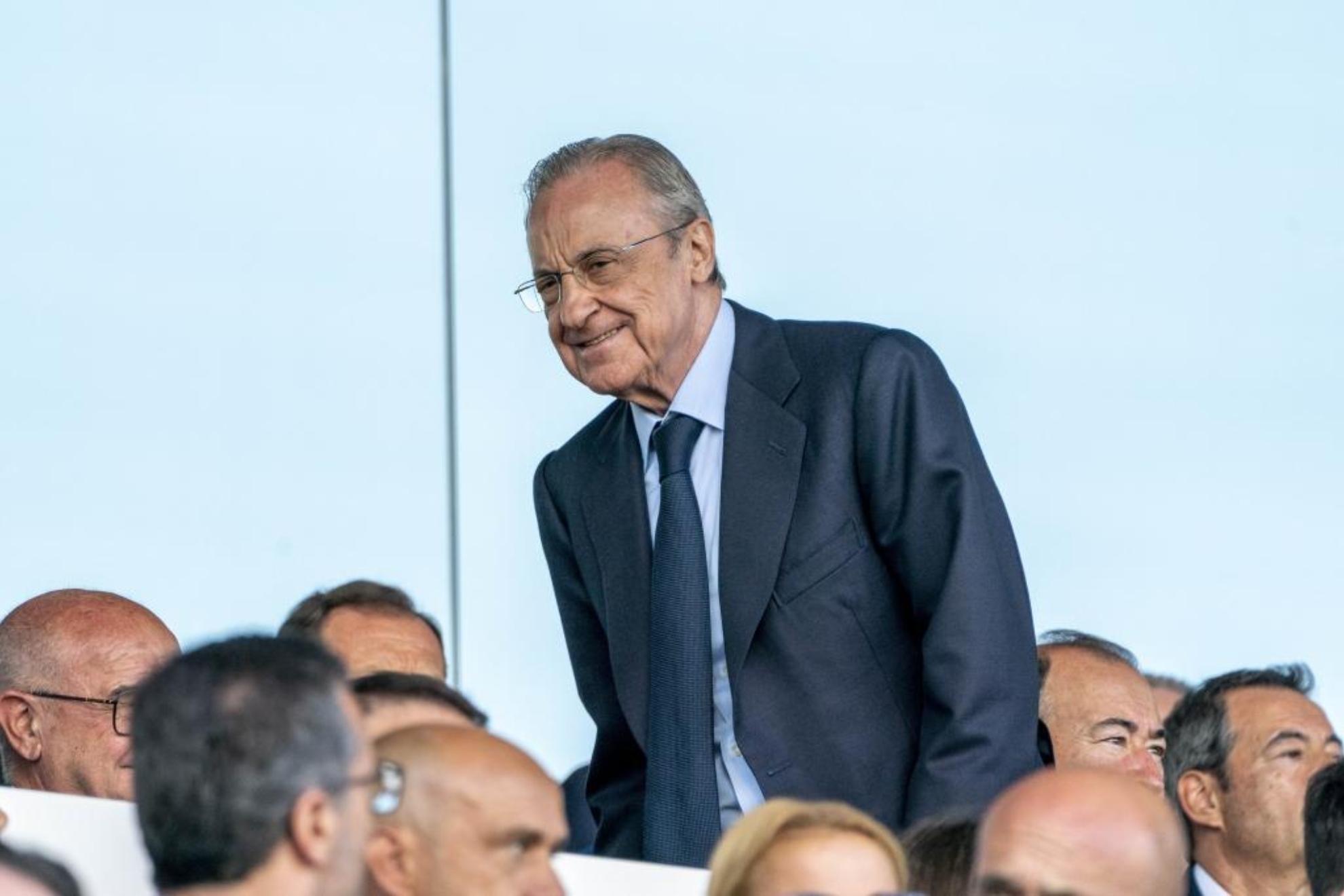 Florentino Pérez, en el palco del Di Stéfano viendo al Castilla el domingo.