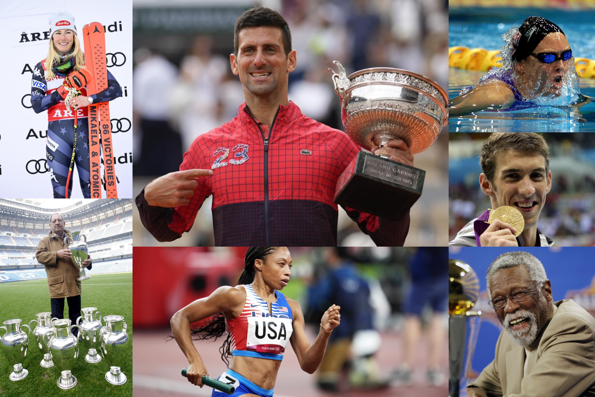 Novak Djokovic y otros deportistas que han marcado un hito en sus especialidades.