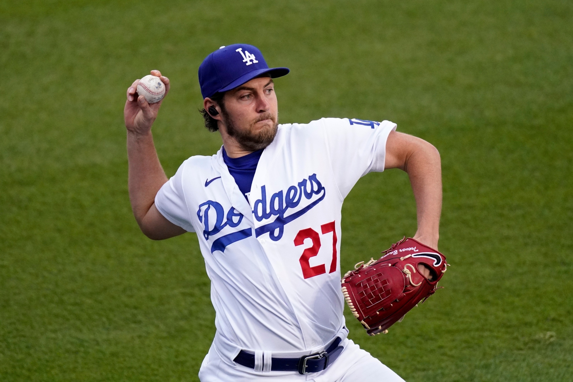 Trevor Bauer with the Dodgers