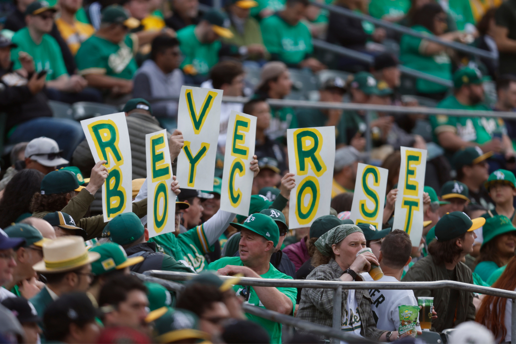 The A's had a season-high attendance figure on Tuesday night.