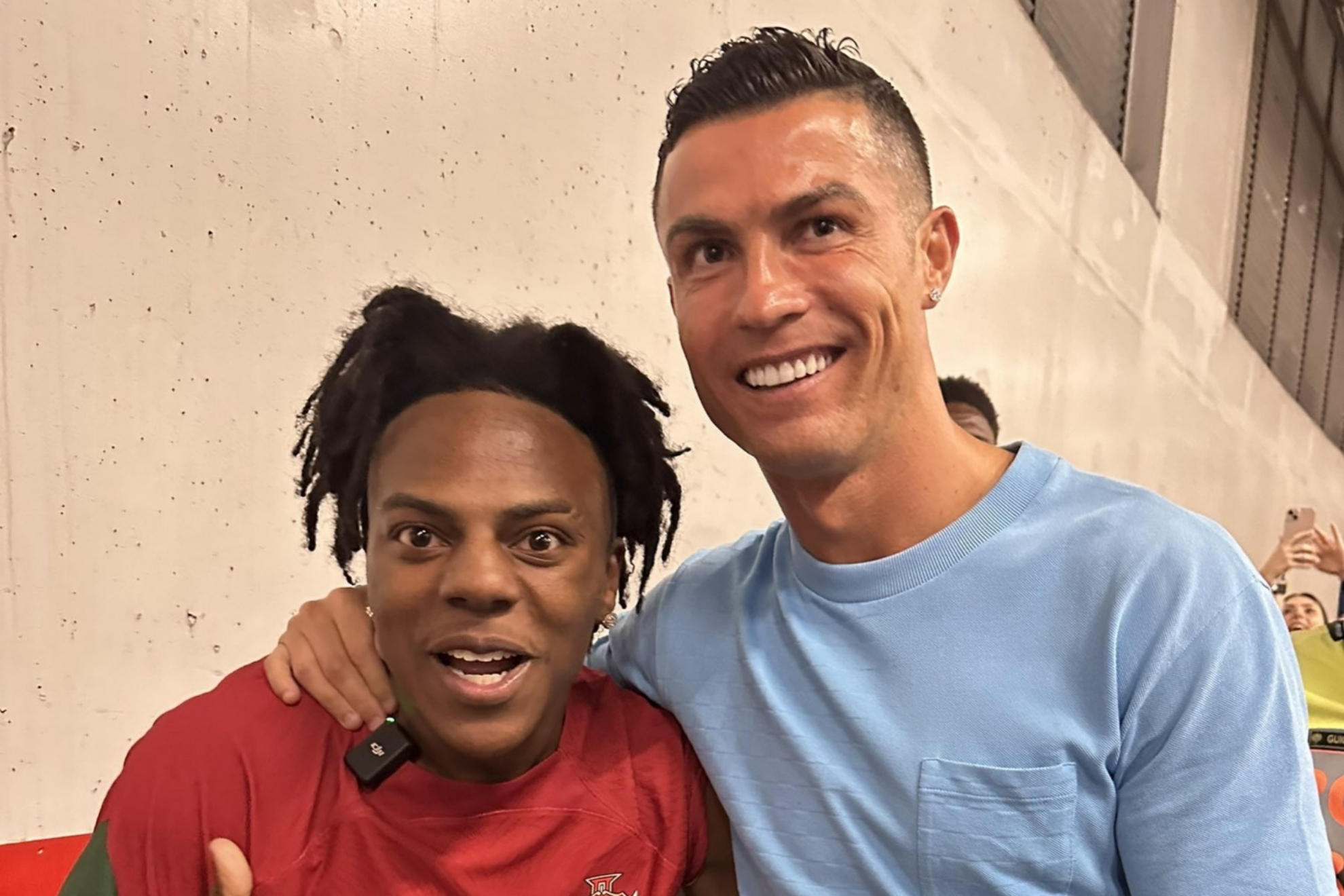 IShowSpeed's tears as he finally meets his idol Cristiano Ronaldo