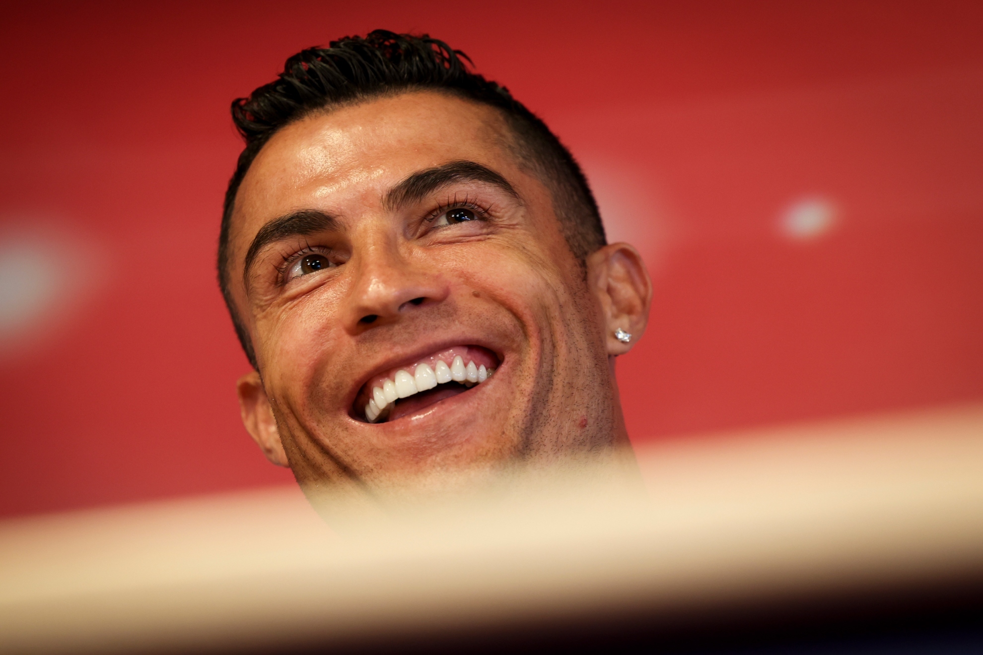 Cristiano Ronaldo, durante la rueda de prensa previa al partido contra Islandia