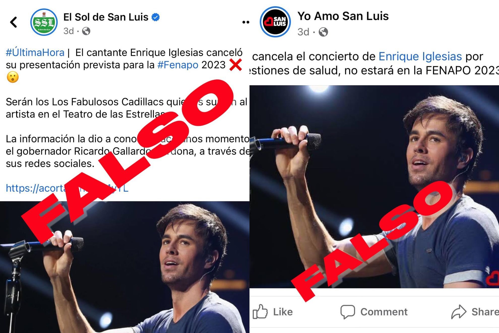 Enrique Iglesias desmiente que haya tenido que cancelar un segundo concierto por una neumonía