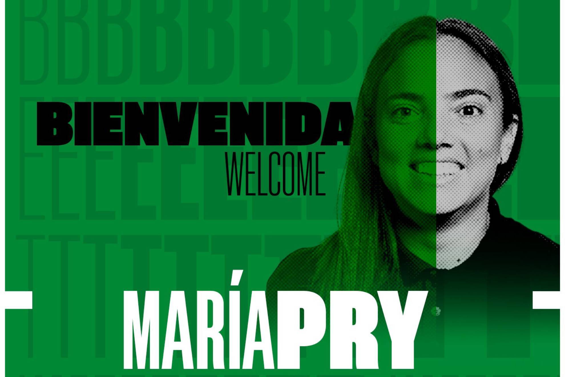 Creatividad del anuncio del fichaje de María Pry por el Betis / Real Betis