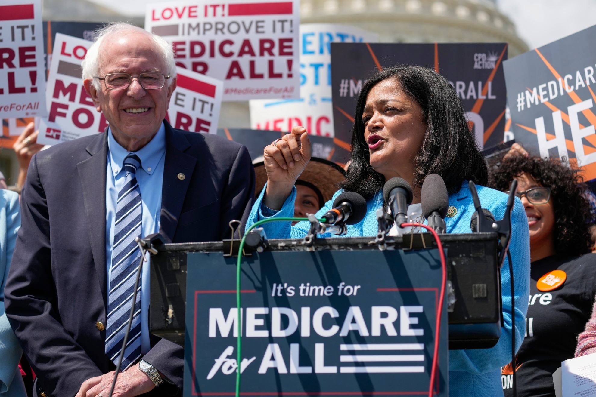 Senator BErnie Sanders supporting Medicare
