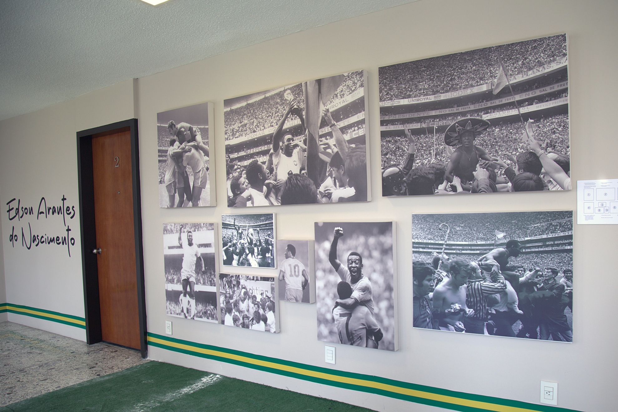 Imagen de la recreación de la habitación que ocupó Pelé en el Mundial de México 1970.