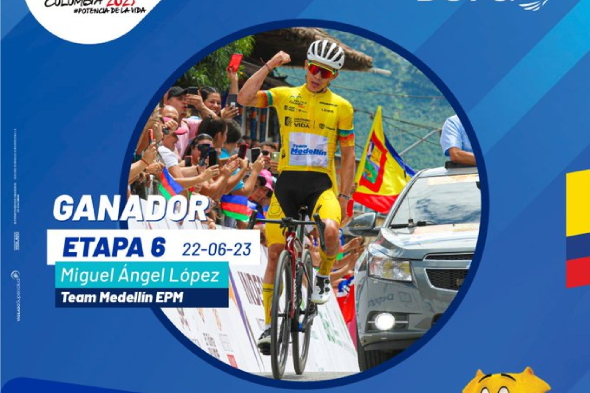 'Supermán' López continúa su paseo triunfal por la Vuelta a Colombia