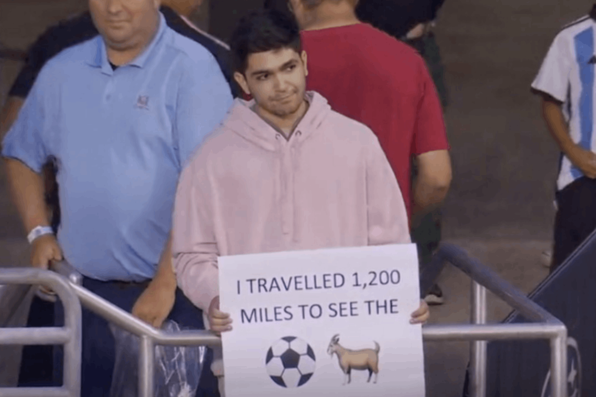 El aficionado que viajó para ver a Messi