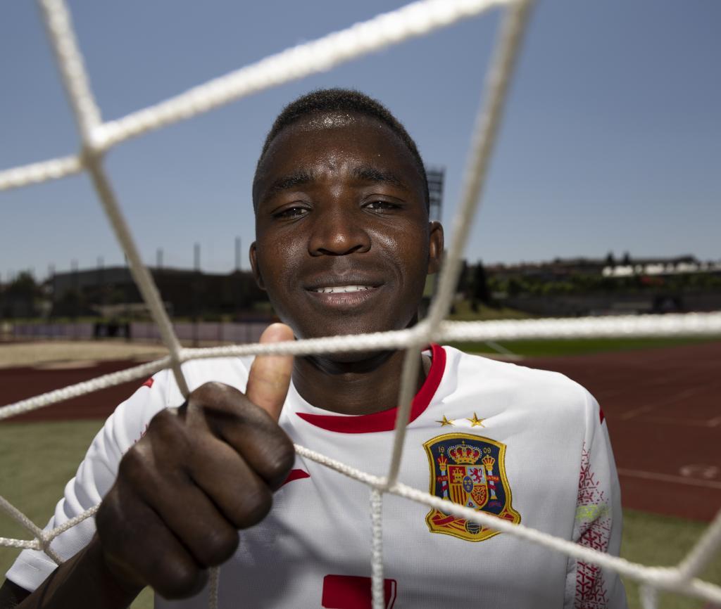 Abba Coulibaly, jugador de la Selección Española de refugiados.
