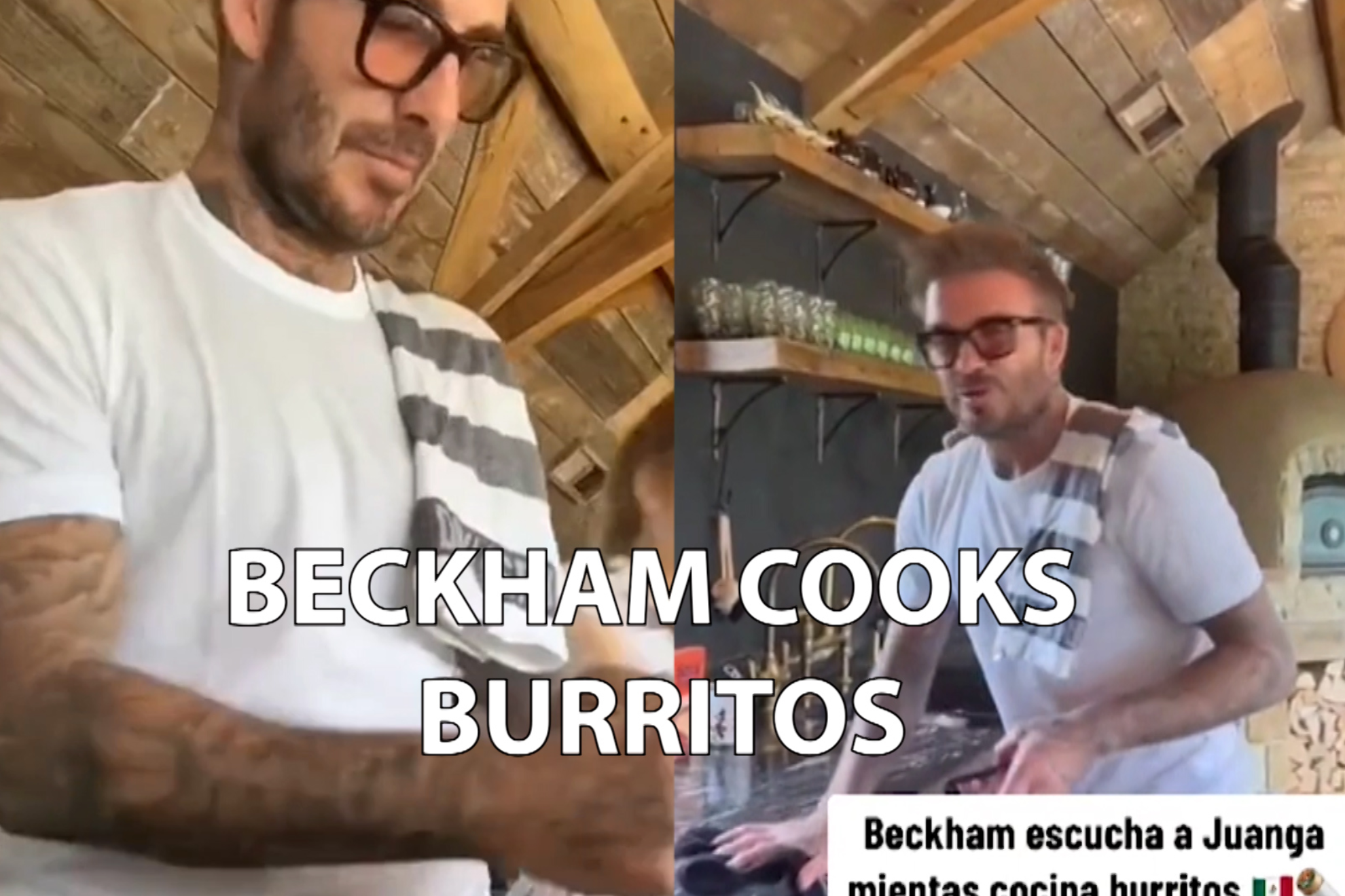 Beckham can't resist Juan Gabriel: listens to the 'Divo de Juarez' while cooking burritos