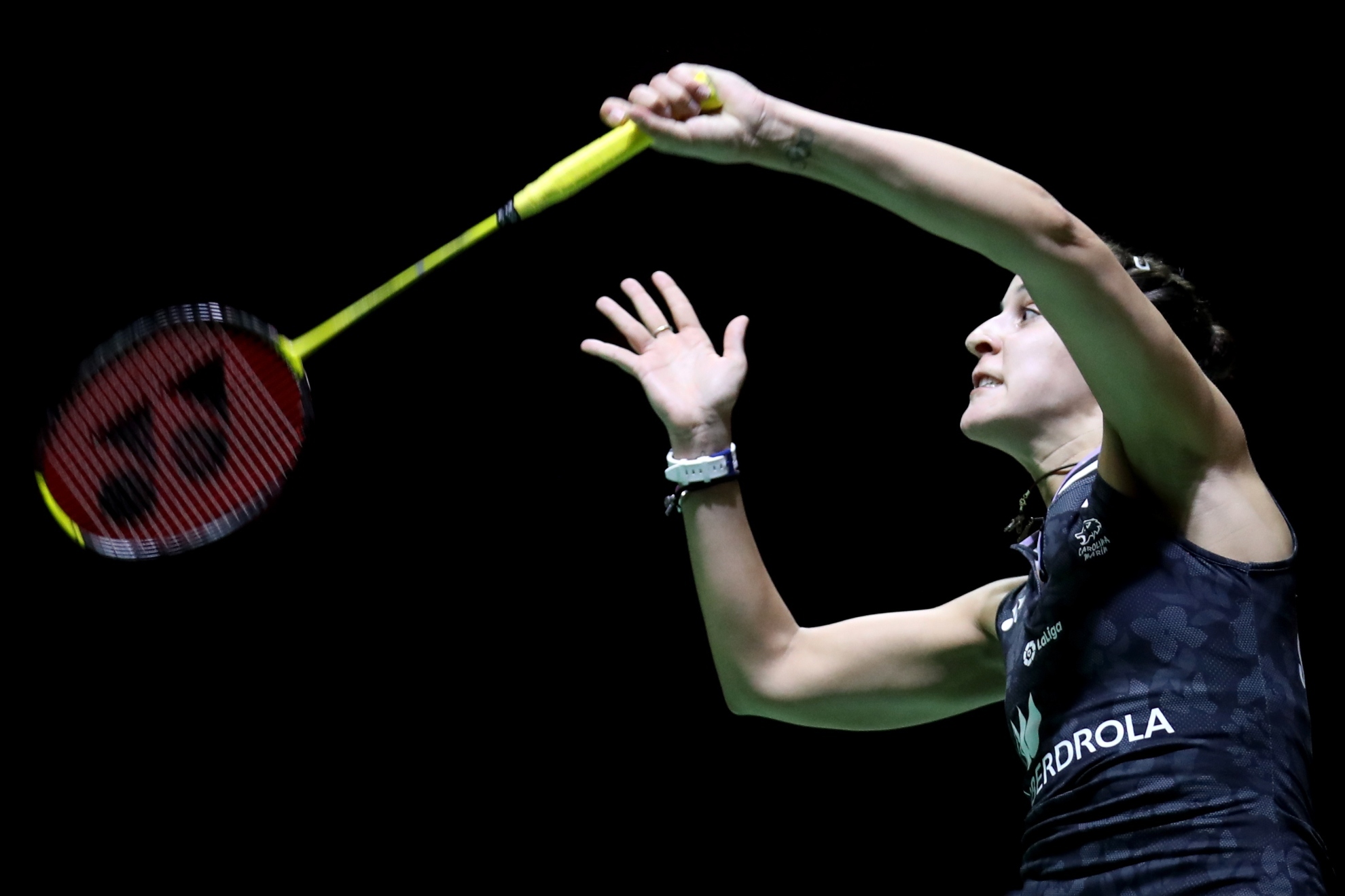 Carolina Marn durante un partido del pasado BWF Indonesia Open.