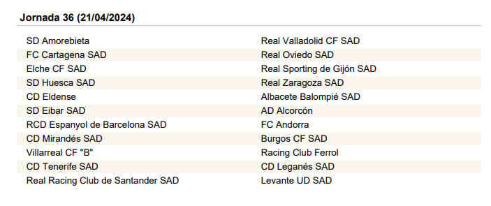 El calendario completo de Segunda División: descubre todas las jornadas ...