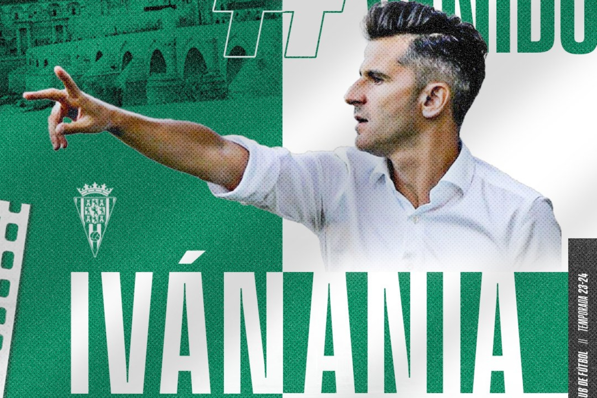 La imagen con la que el Córdoba ha anunciado el fichaje de Iván Ania.