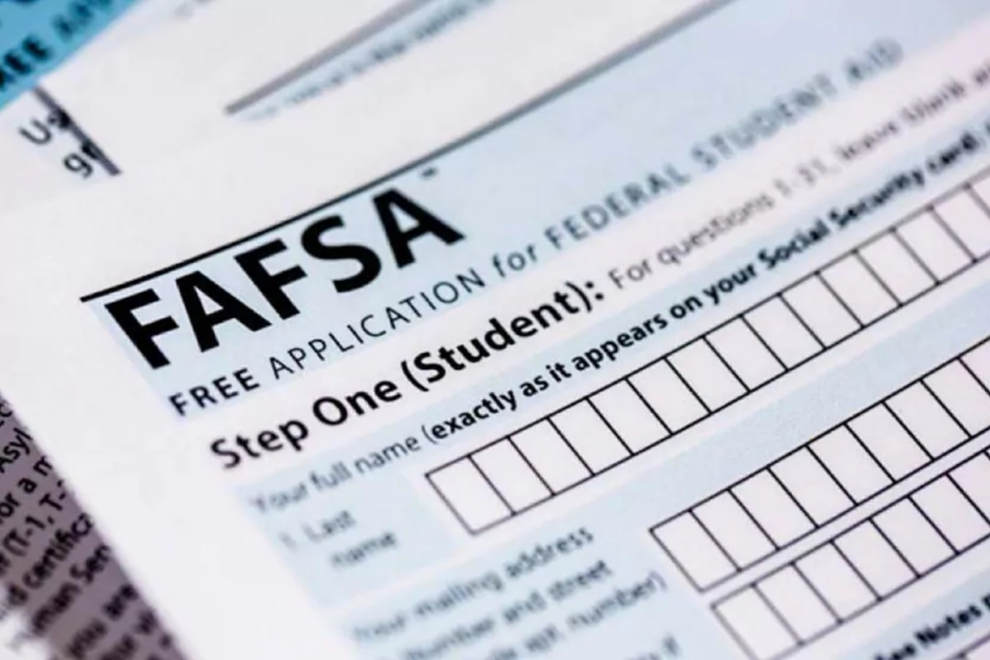Free Application for Federal Student Aid form.