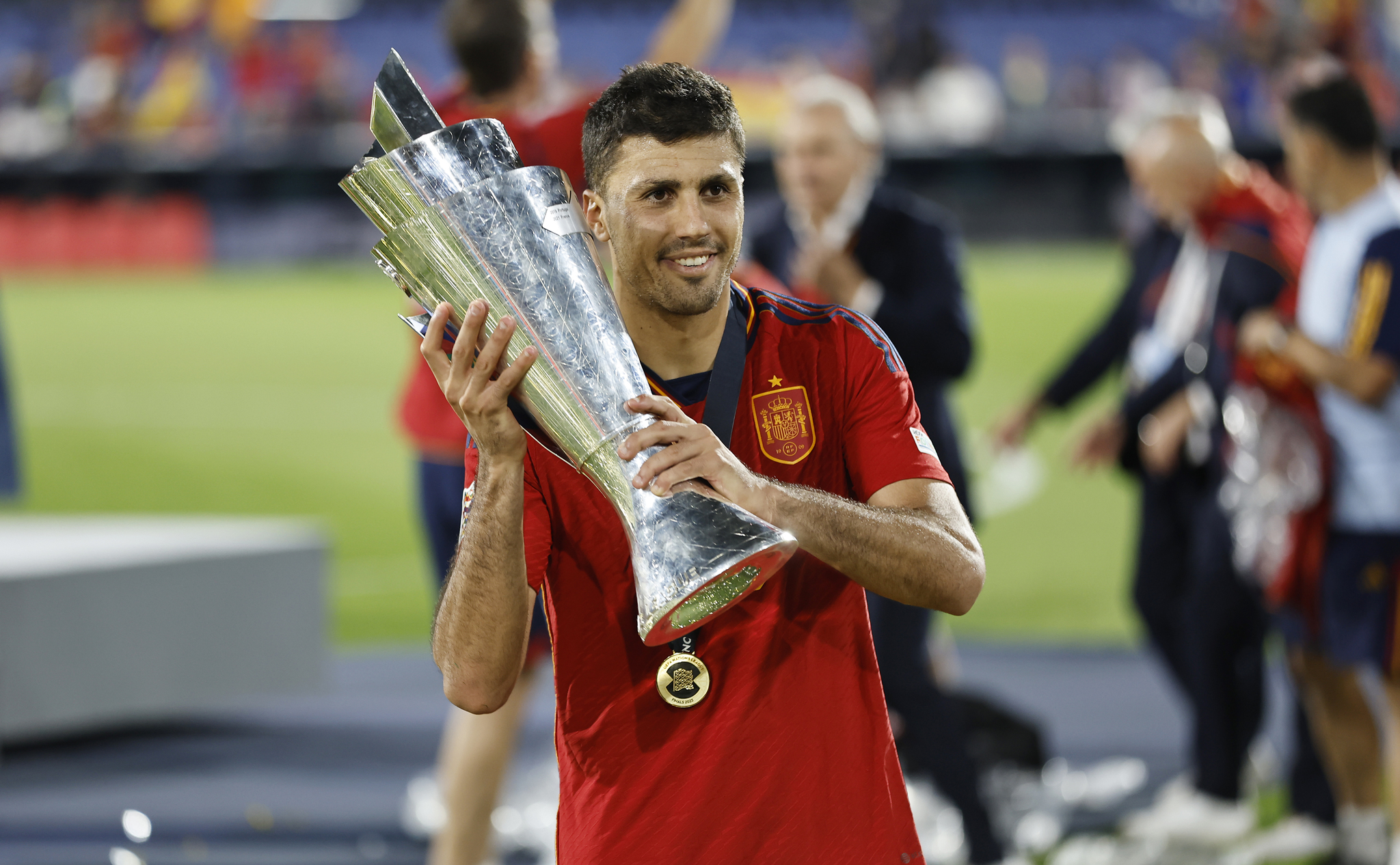 Rodri celebra la Nations League ganada con Espaa