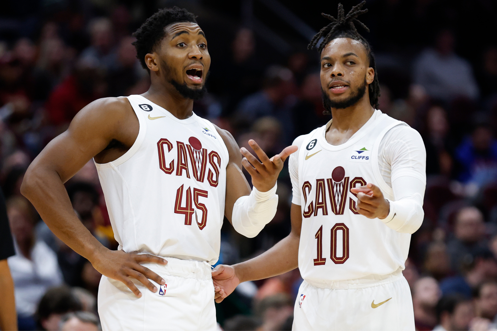 Garland (right) and Mitchell guided Cleveland to its first 50-win season since 2017/18.