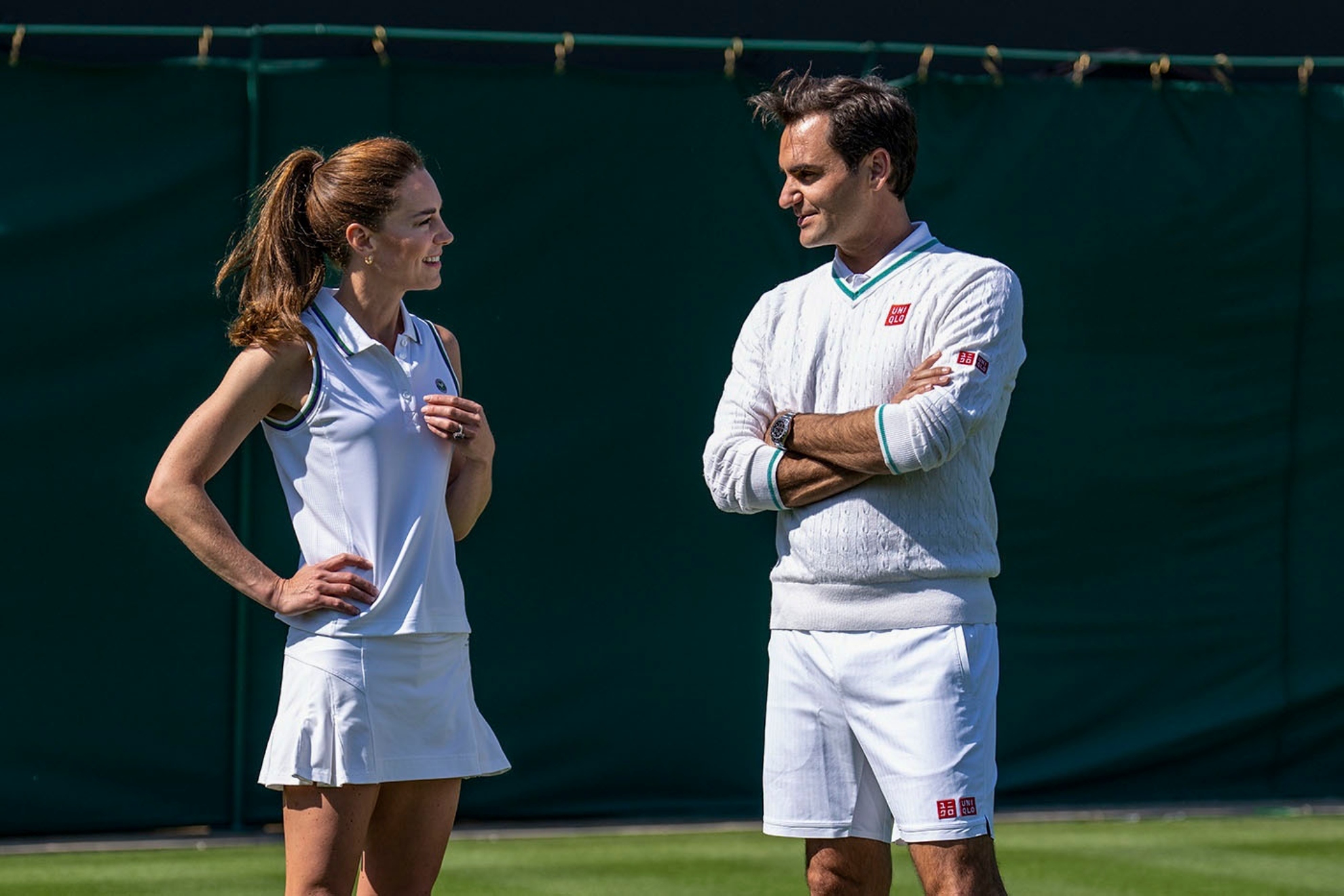 Federer, con Kate Middleton, princesa de Gales