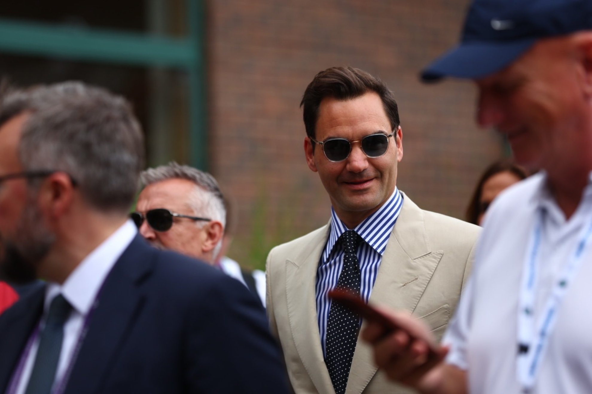 Federer, a su llegada a Wimbledon