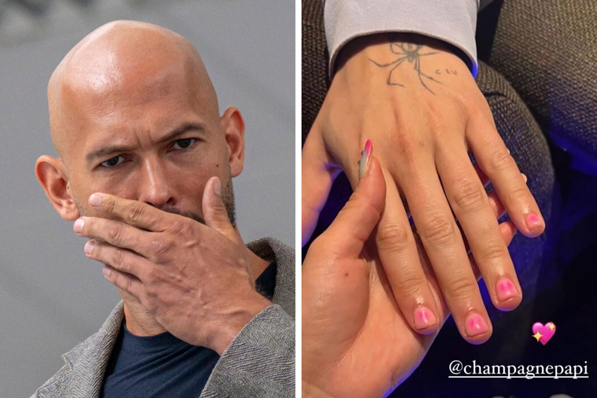 Andrew Tate uses Drakes painted nails to warn celebrities who want to meet him