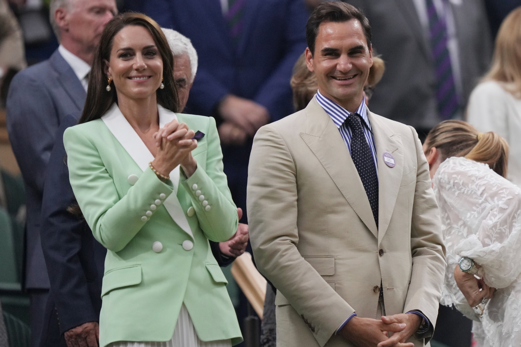 Princess of Wales, Kate Middleton and tennis legend Roger Federer.