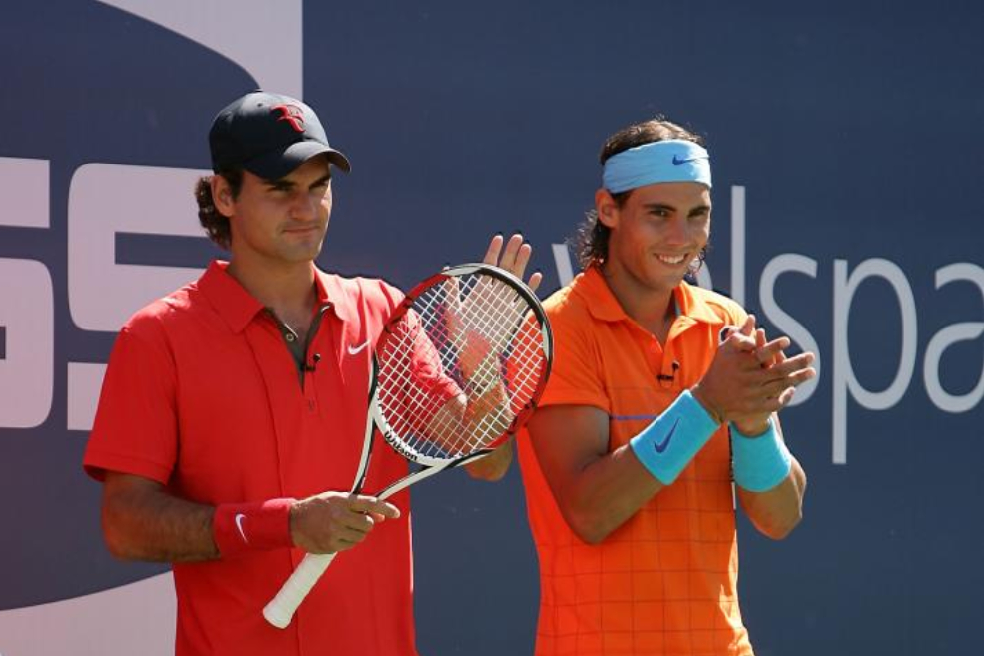 Roger Federar y Rafa Nadal, en 2008.