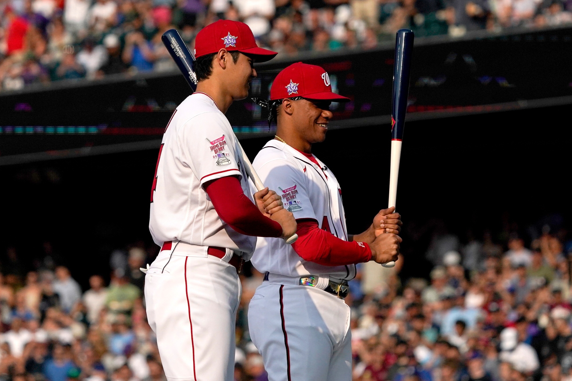 Shohei Ohtani and Juan Soto at the Home Run Derby