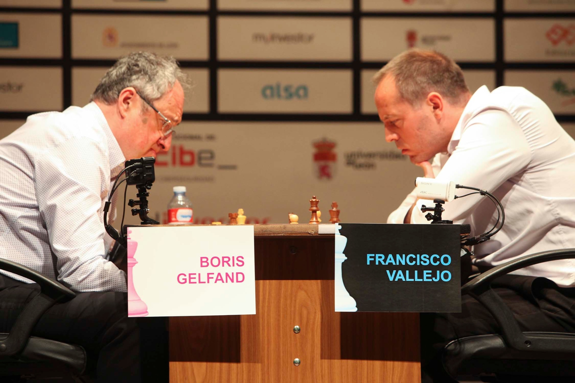 Un momento del enfrentamiento entre Boris Gelfand y Paco Vallejo