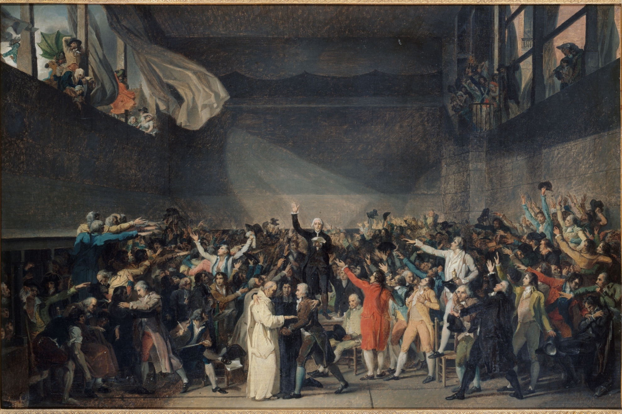 El Juramento del Juego de Pelota por David. Museo del Louvre. París.