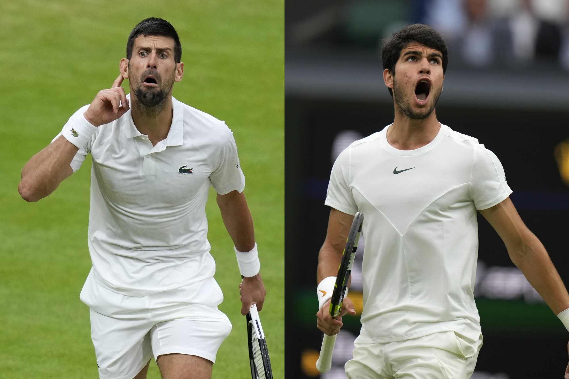 Novak Nole Djokovic Carlos Alcaraz TEnnis Wimbledon final 2023