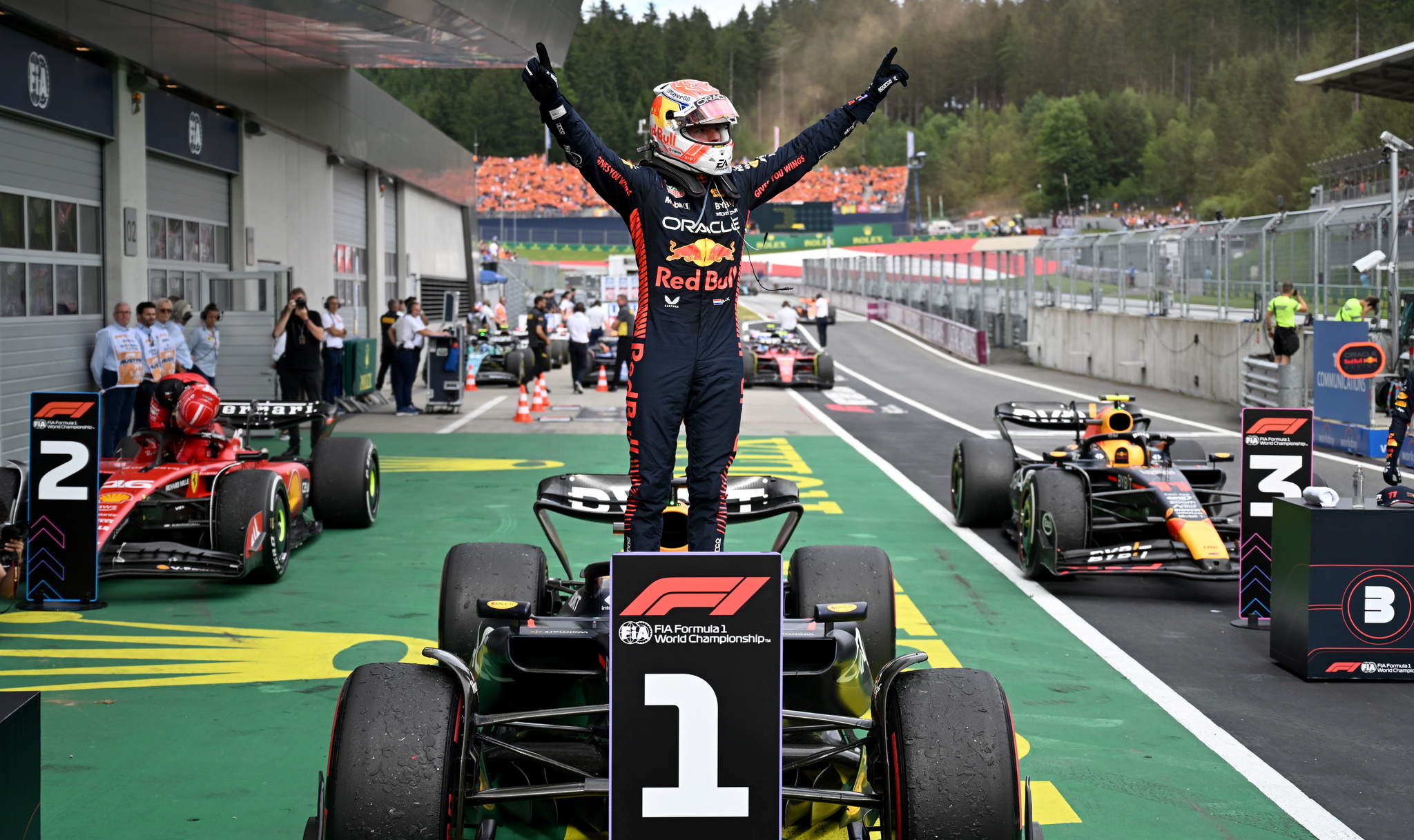 Max Verstappen tras ganar la carrera en el GP de Austria
