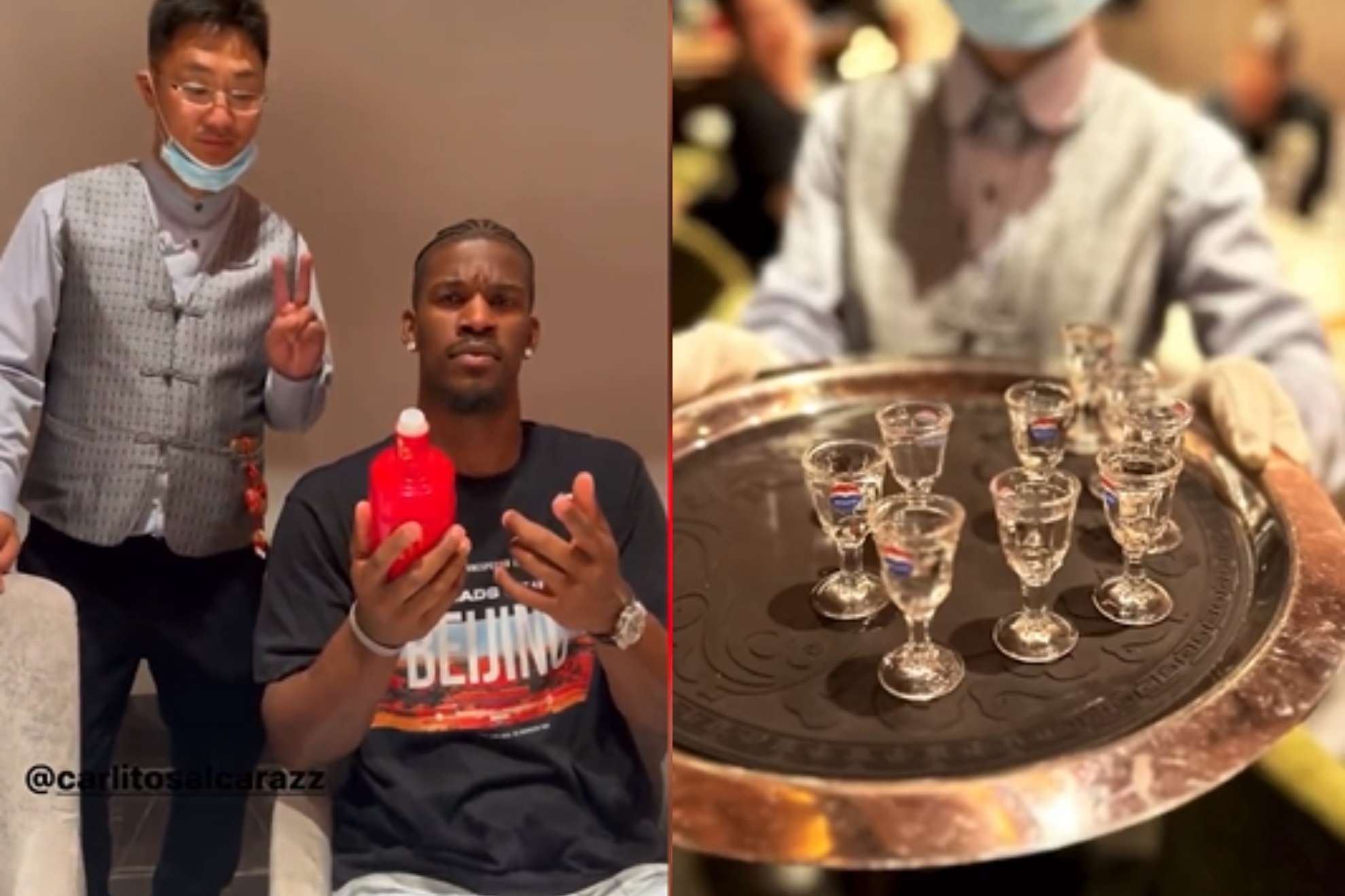 This is how Jimmy Butler experienced Alcaraz's victory: A shot for every set won