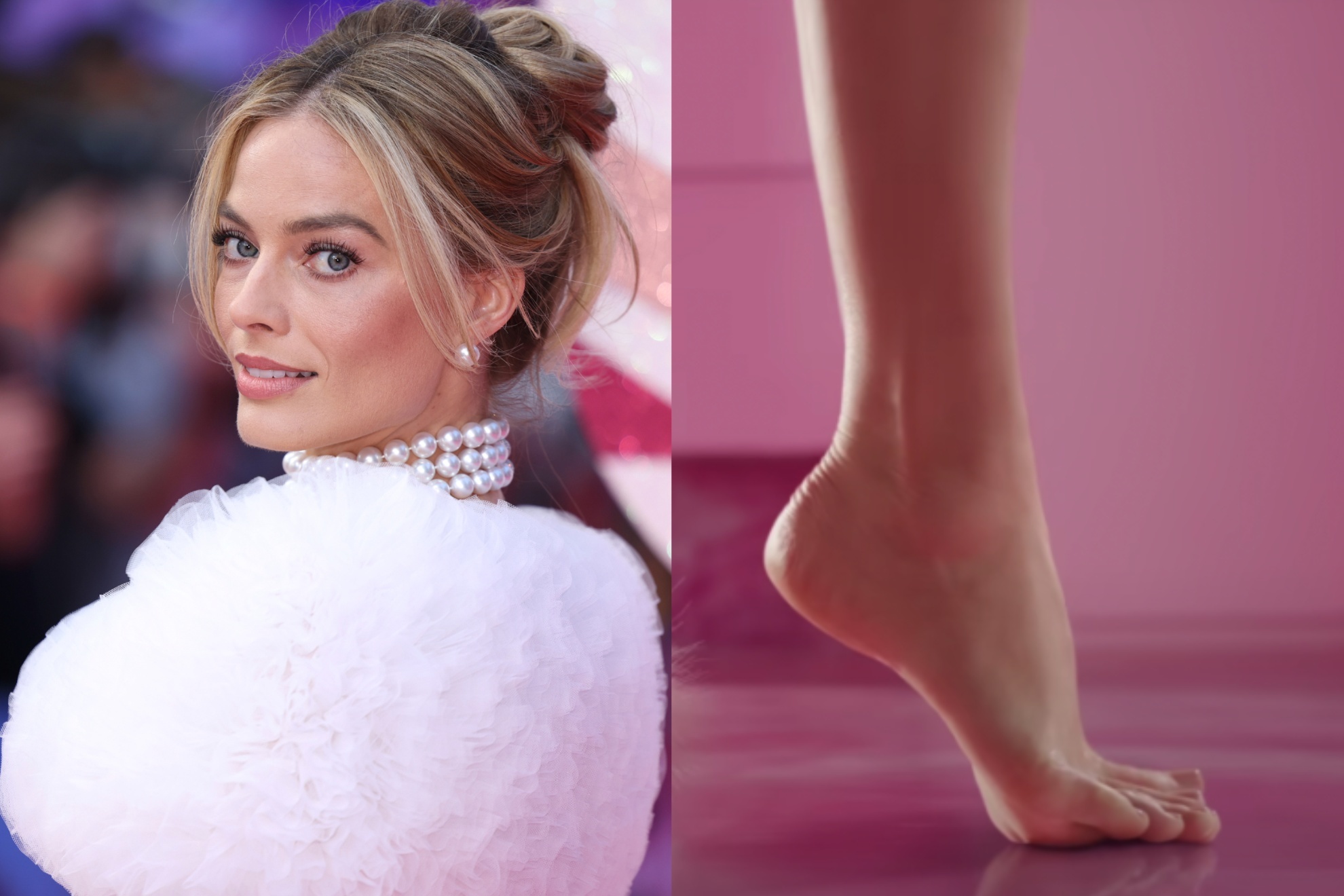 Margot Robbie and one scene of her right foot in Barbie.