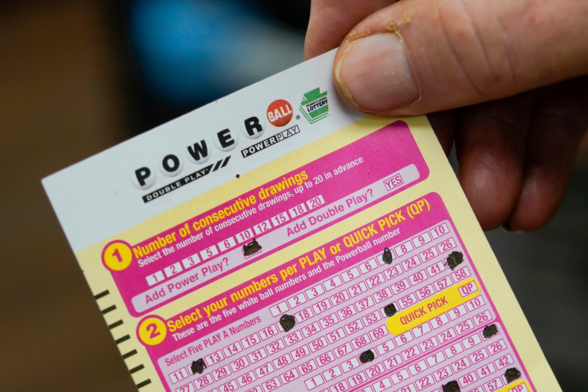 Image of a Powerball Ticket