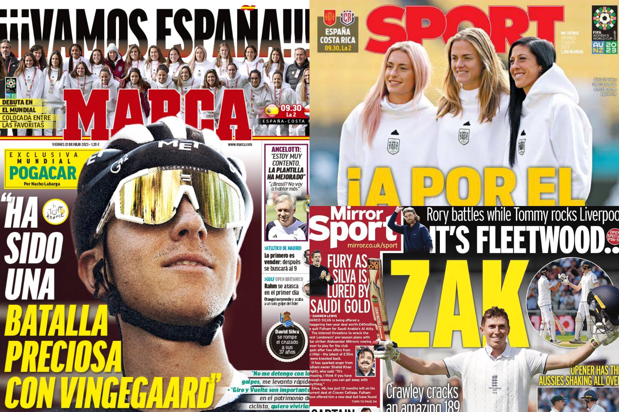 Las portadas del día: Pogacar a corazón abierto, debut en el Mundial...