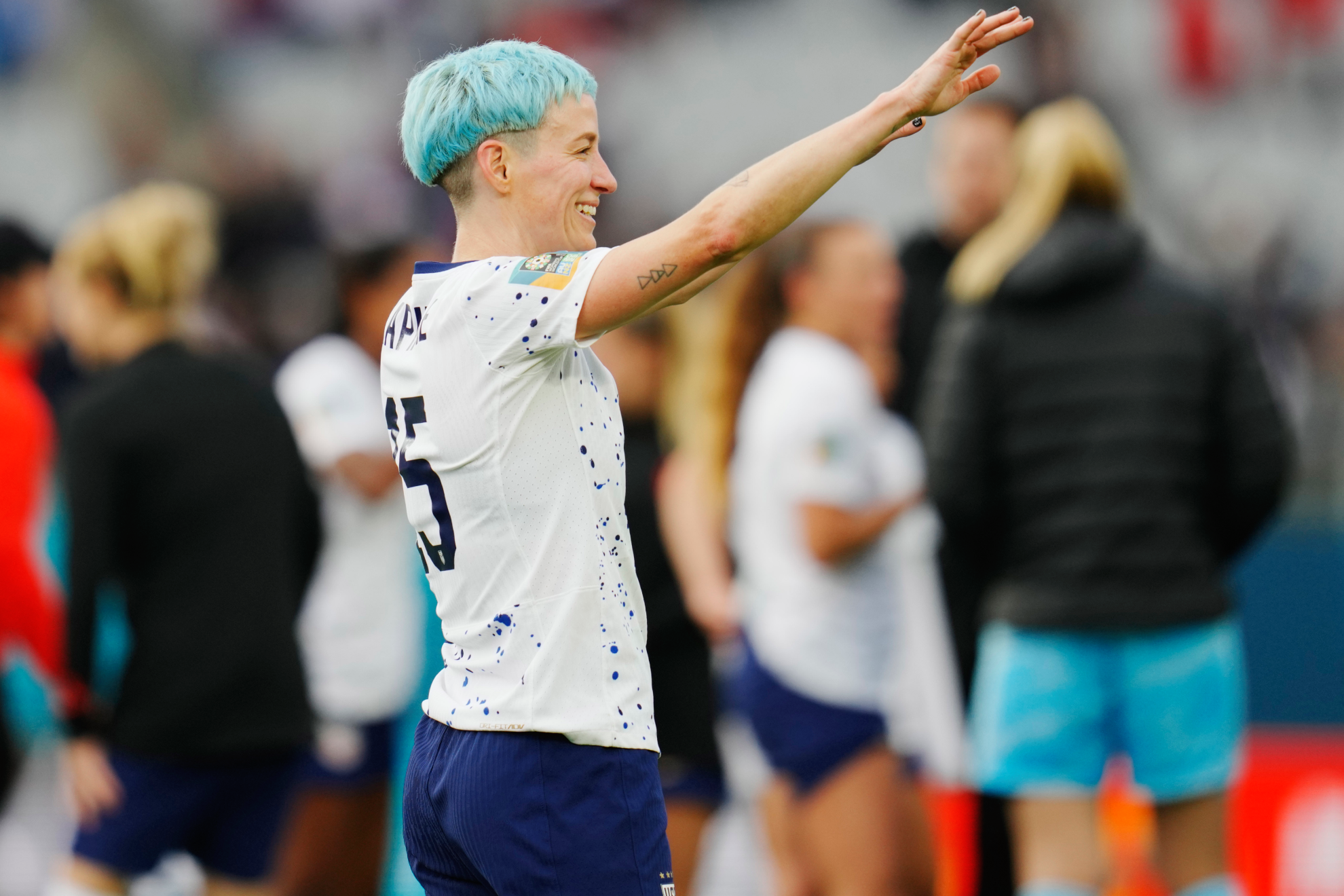 'She's everything': Fans pay tribute to Megan Rapinoe after making her 200th appearance for the USA