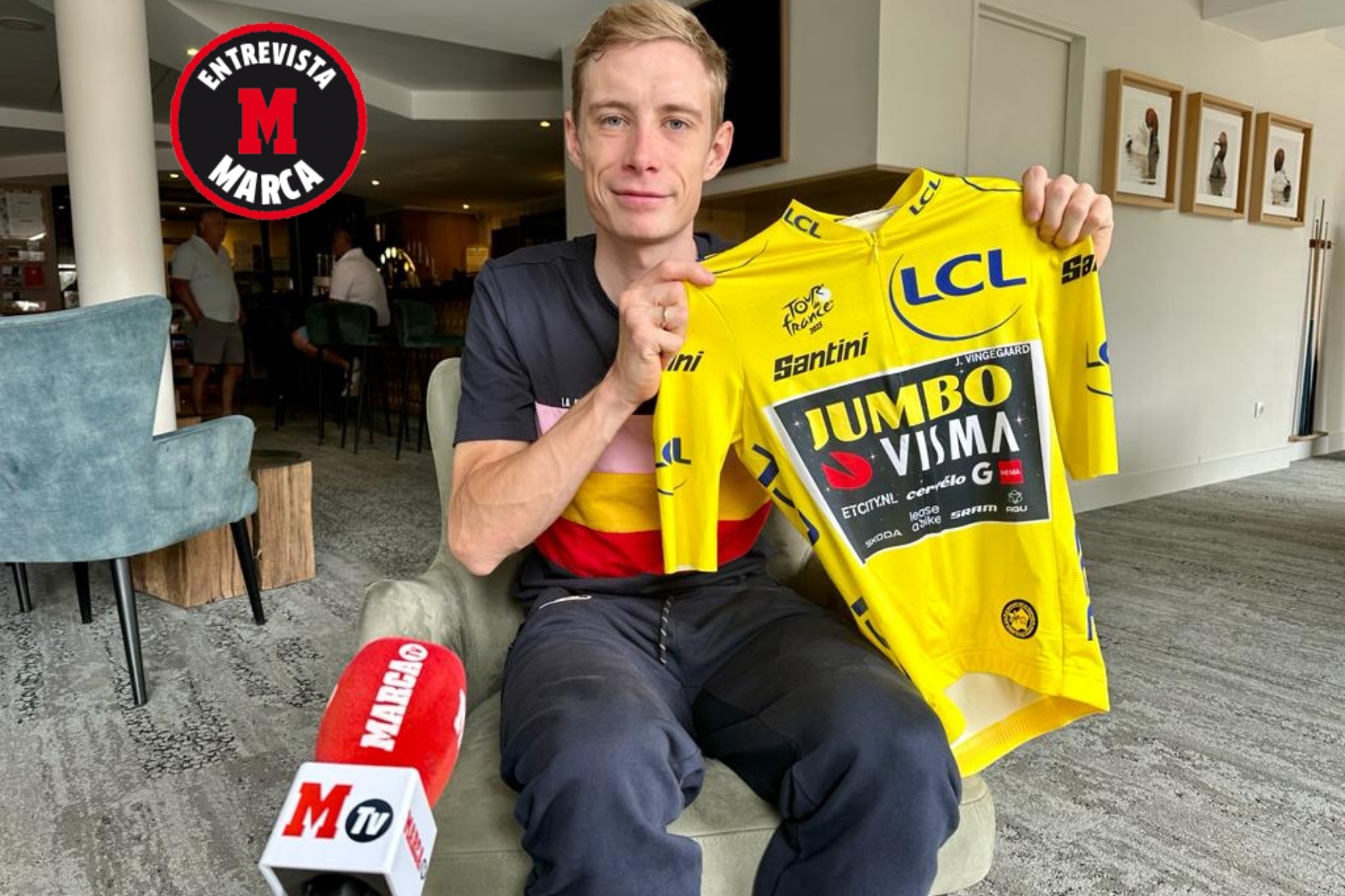 Jonas Vingegaard, en MARCA tras conquistar su segundo amarillo: "Espero ganar cinco Tours, pero ahora no pienso en eso"