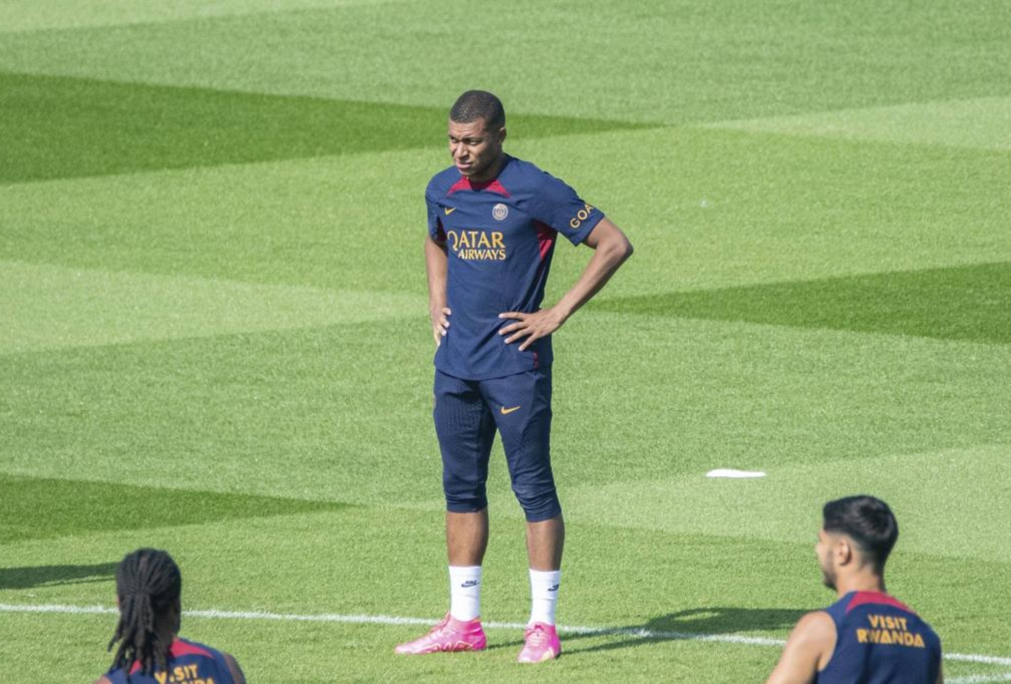 Mbappe during training
