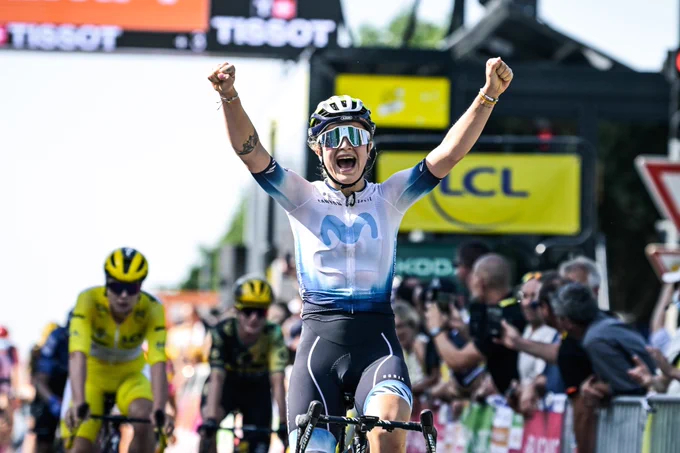 Emma Norsgaard consigue el segundo triunfo de Movistar en el Tour de Francia Femenino