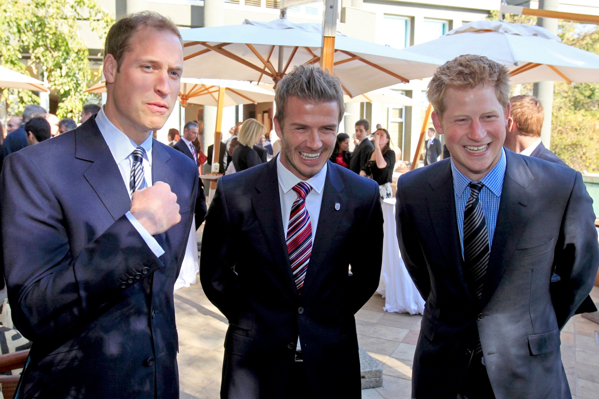 Image of Prince Harry, Prince William and David Beckham