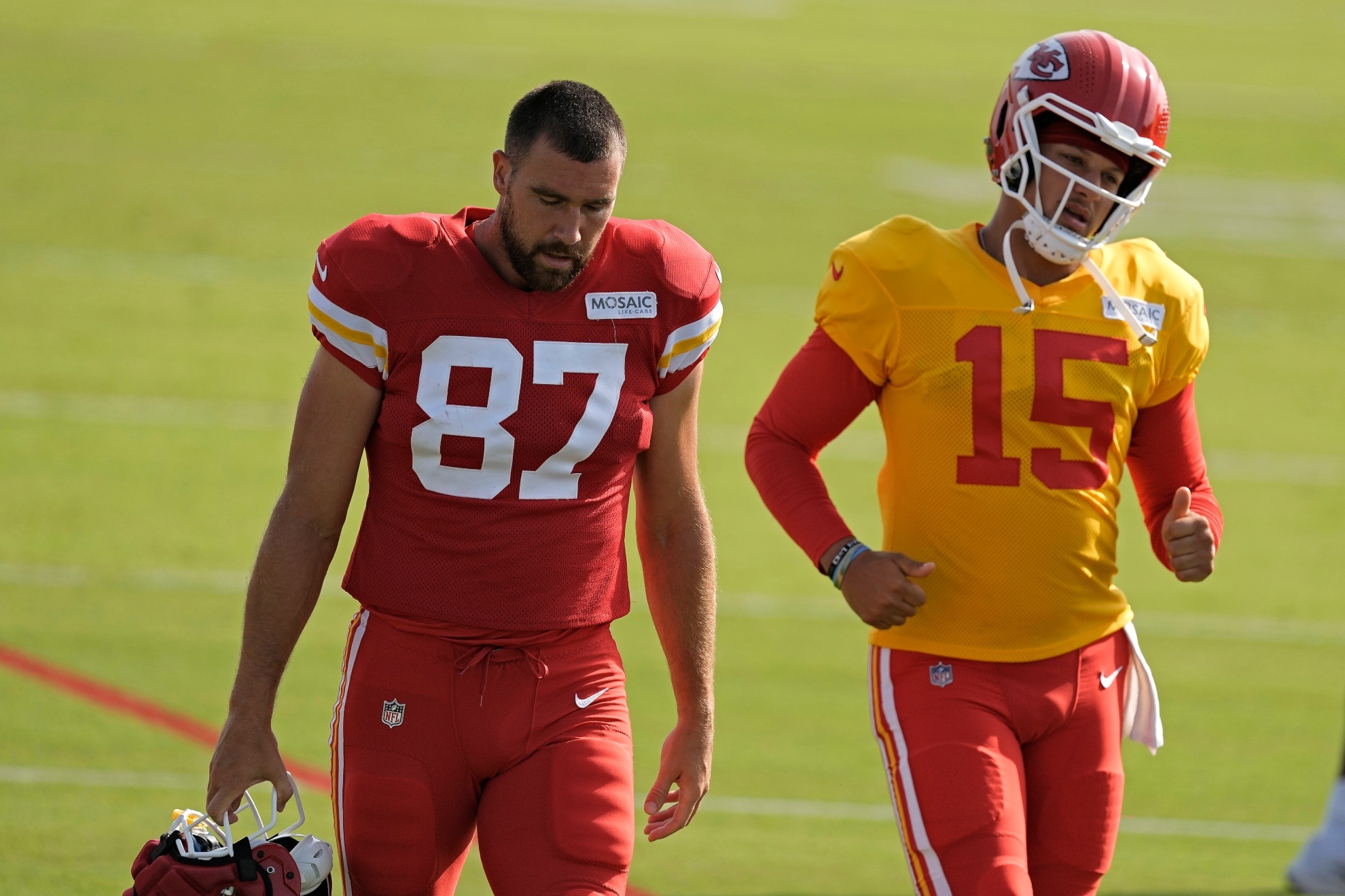 Patrick Mahomes steps in to stop fight as Kansas City Chiefs' training camp  hits boiling point
