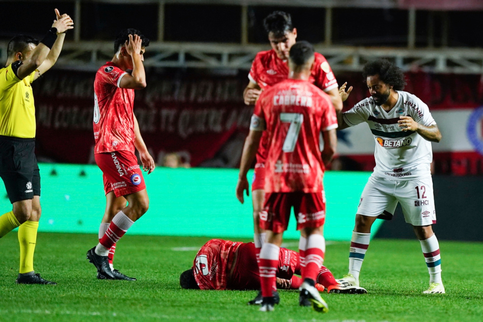 Marcelo was distraught after seeing the injury to Sanchez