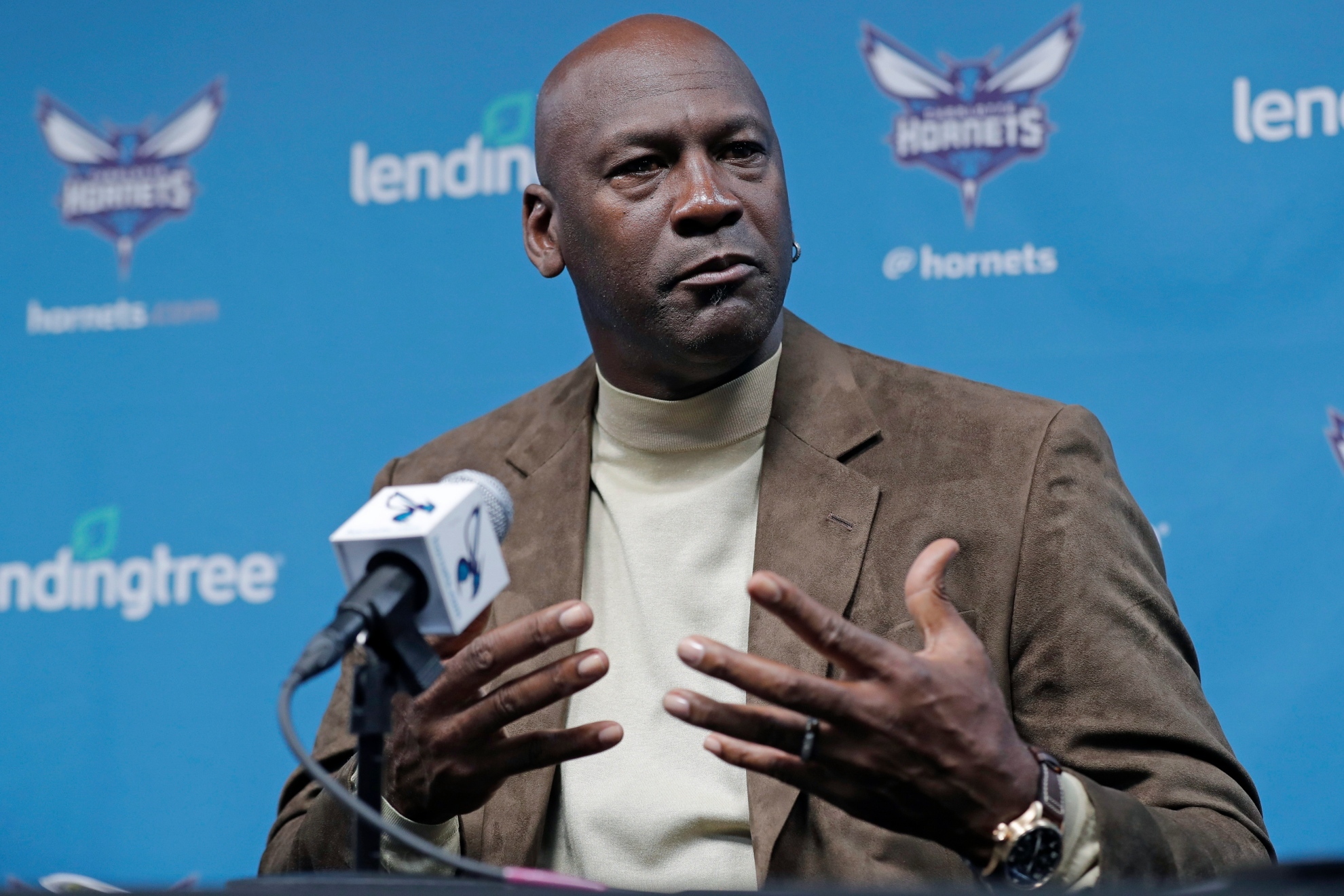 Michael Jordan sells the Charlotte Hornets.