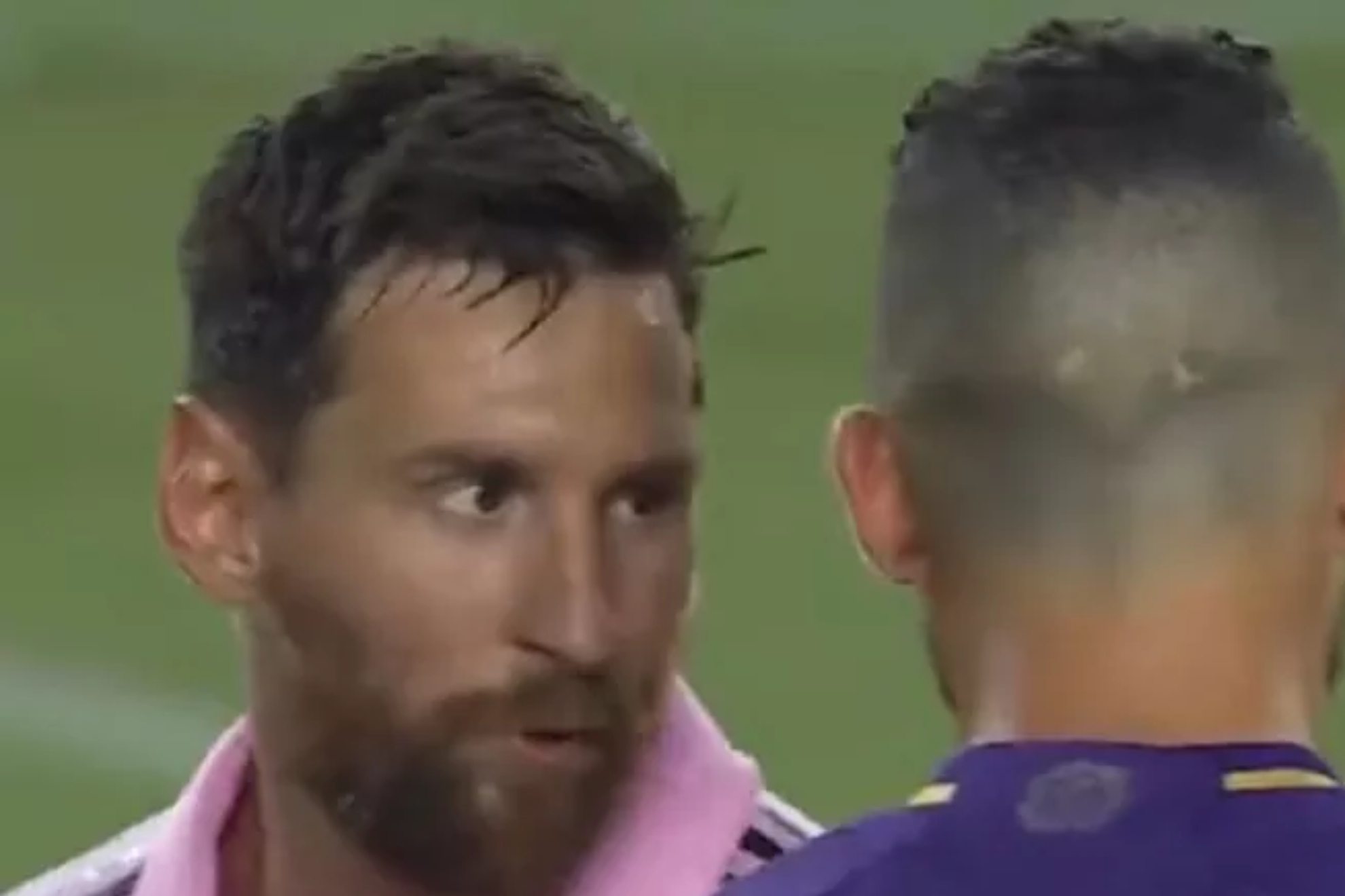 Messi and Martins exchanged words during the match.
