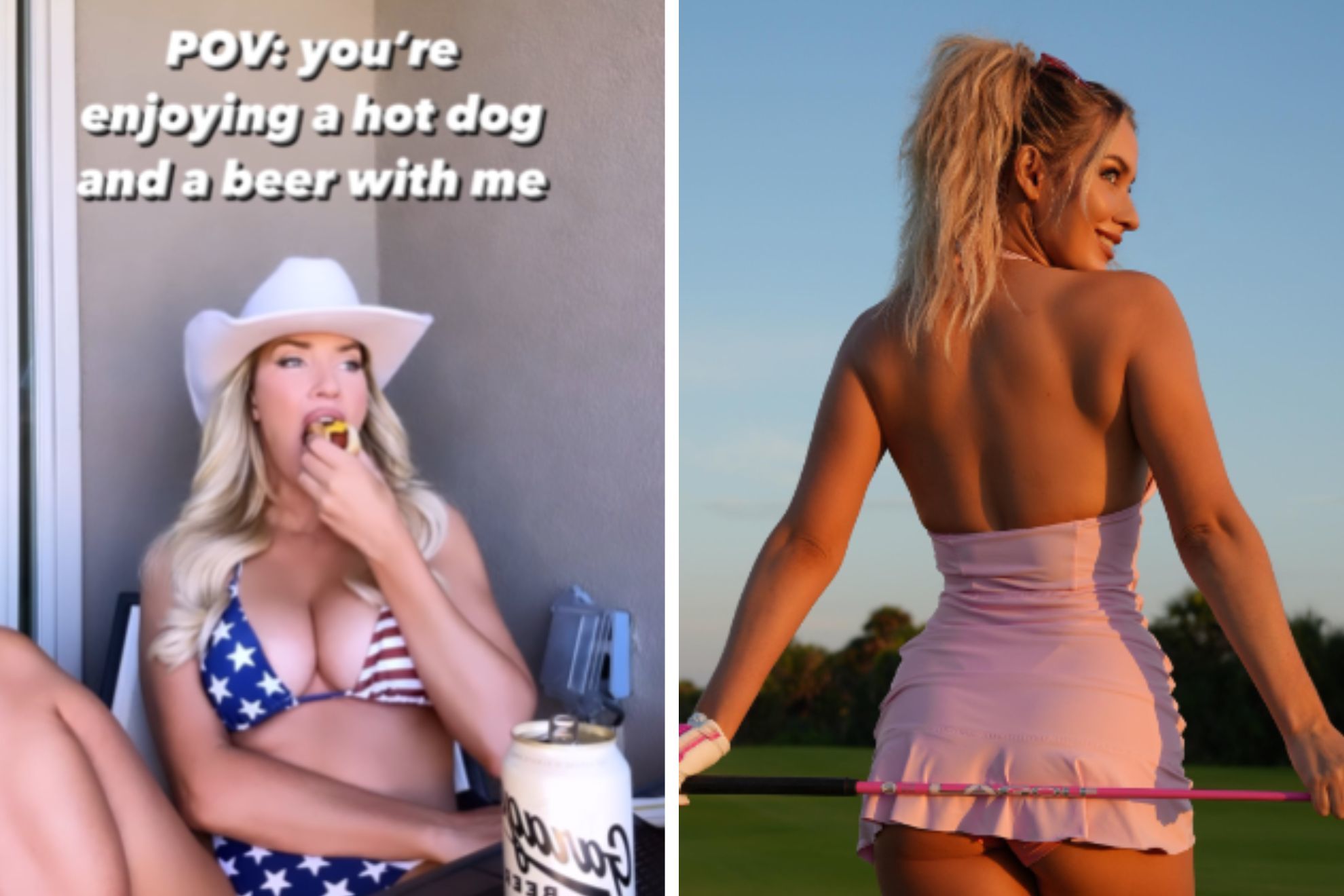 Paige Spiranac teases fans with free beer for life, chance at golfing with her